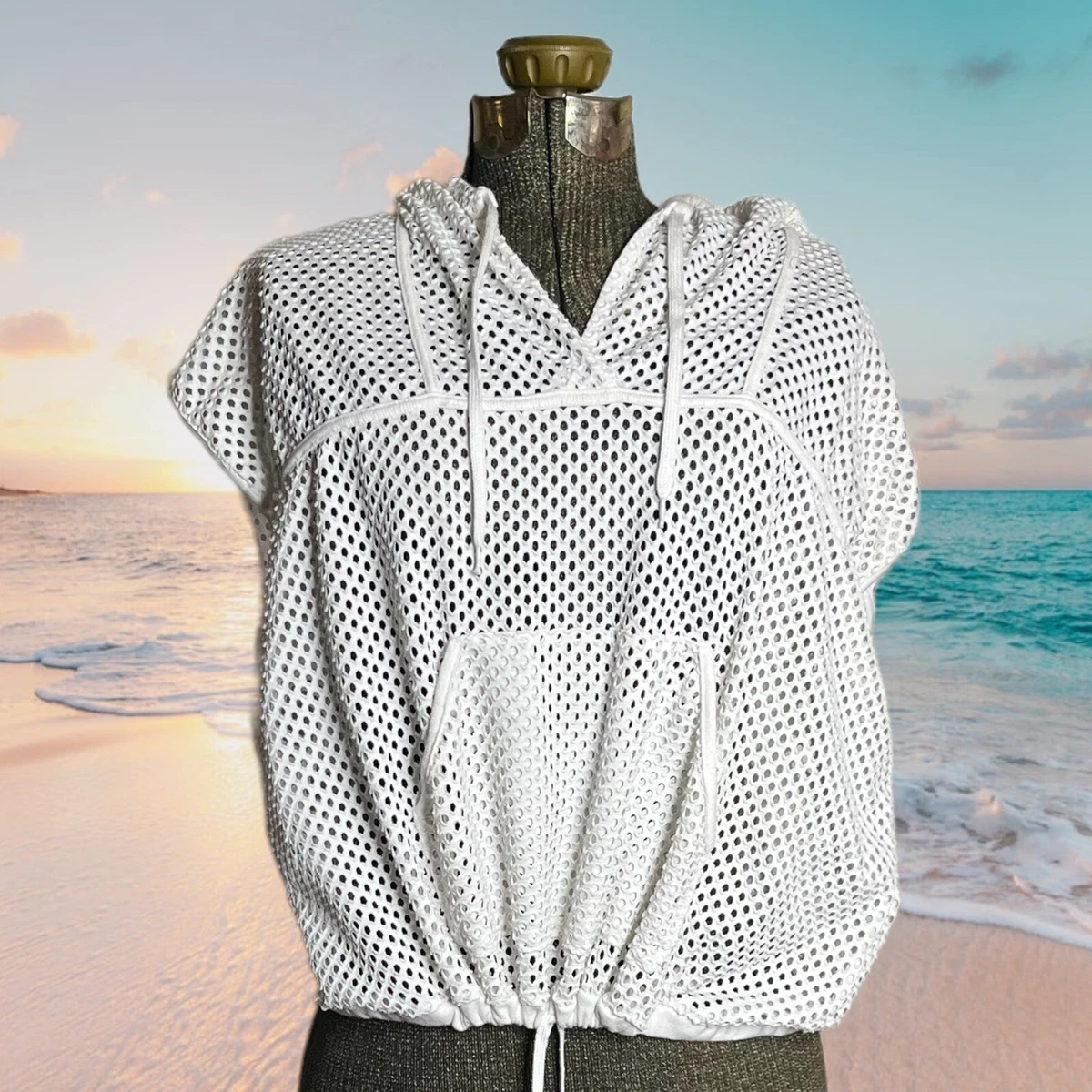 Mesh pullover hoodie cheap