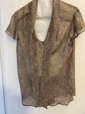 Loose Fitting Chiffon Like Top With Undergarment