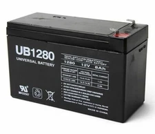UPG UB1280F2 12V 8AH SLA AGM Battery F2 Spade Terminal Sealed Rechargeable