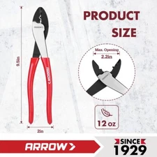 ARROW 9.5" Wire Crimper/Cutter Wire Crimping Tools Plier w/Thick Dip-Grip Handle