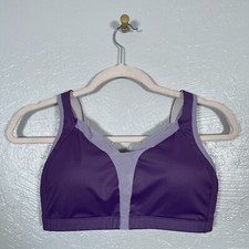 Moving Comfort Women M 34CD-38C Purple Sports Bra High Impact Padded Running
