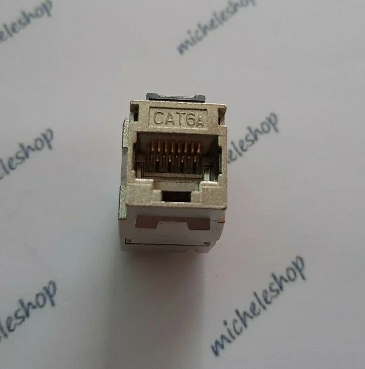 presa di rete schermata rj45 cat6A STP QUBIX compatibile vimar idea nero - Immagine 4 di 4