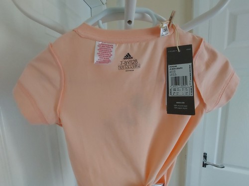 Tee-Shirt“Adidas“Sportswear Hazcor Brucor Light Apricot Colour Size: 7- 8 Years - Picture 13 of 13