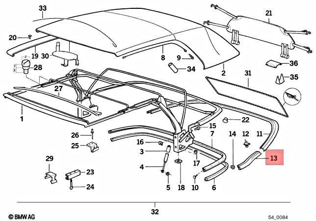 Genuine BMW E30 318i 320i 325i Cabrio Molding Right 51131932800 | eBay 