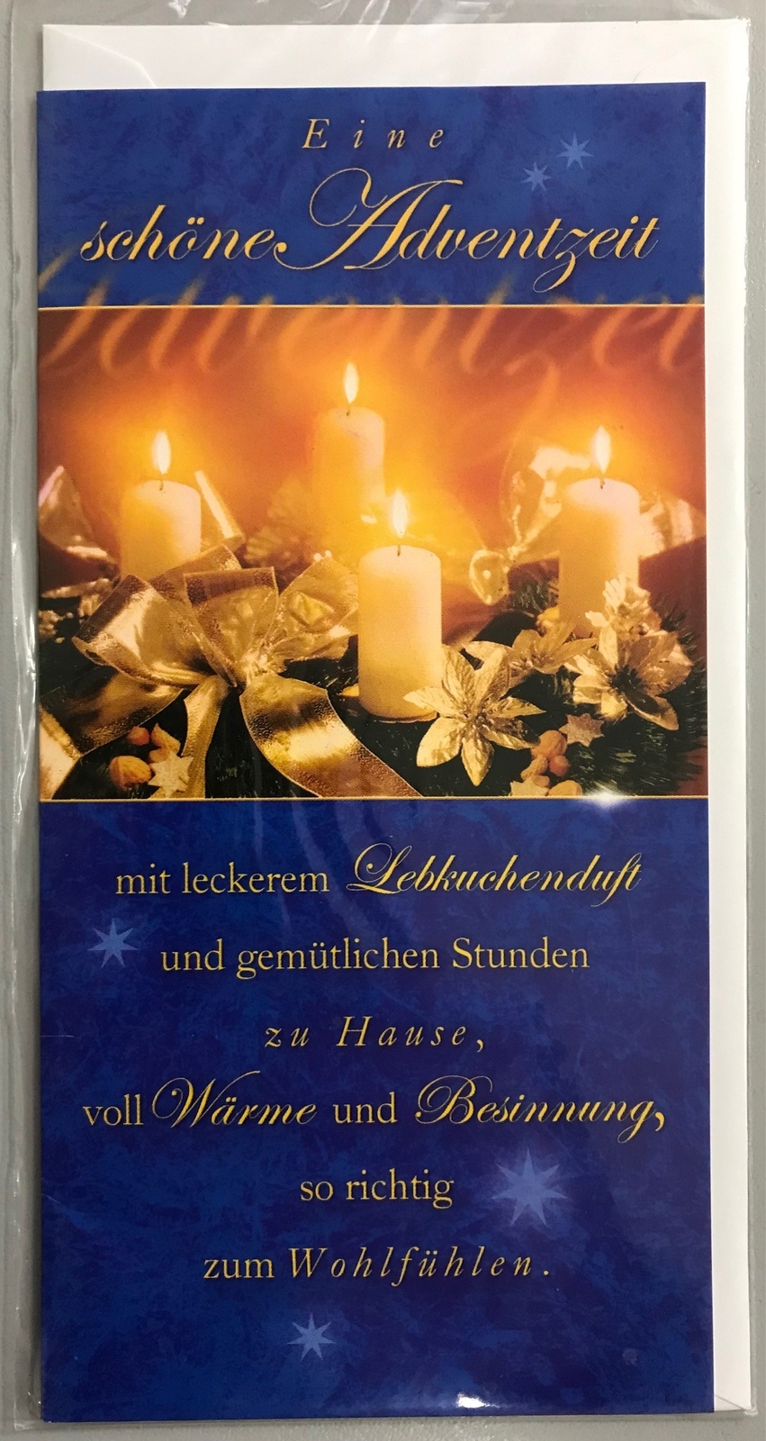 Advent Grußkarte Schöne Adventszeit Glückwunschkarte mit Umschlag und Spruch