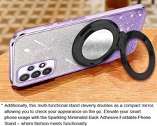 High Grade Magnetic Diamond Bling Stand Phone Case fits Samsung iPhone CellPhone