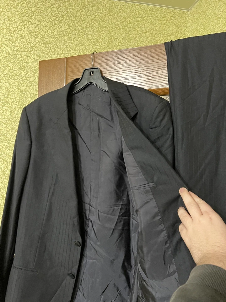 RARE ARMANI COLLEZIONI MADE IN ITALY WOOL TAILORED VINTAGE BRUTAL SUIT SZ M MENS - Image 3 of 4