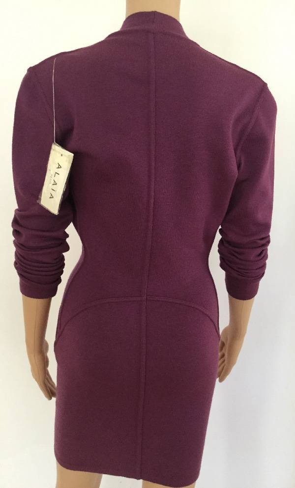 NWT ALAIA VINTAGE PLUNGING NECKLINE DRESS SZ SMALL image 5