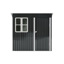 Metal Garden Shed 7.3x4ft Garden Storage Lockable Doors Tool Storage W/ Window