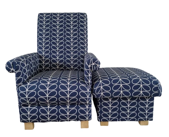 Blue print sale armchair