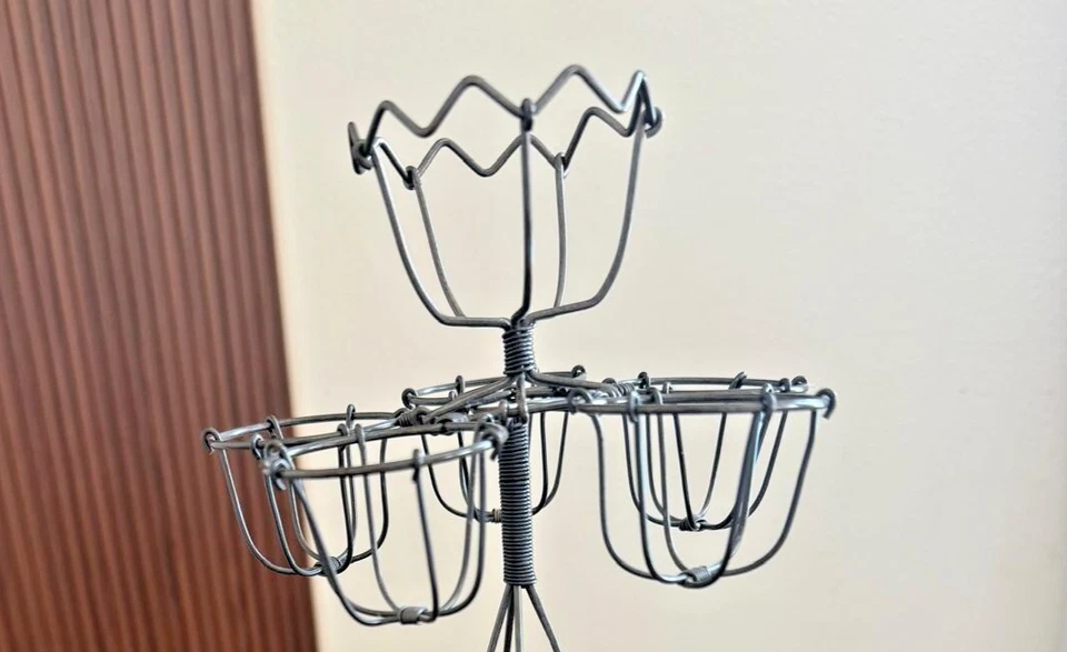 Wire Tiered EGG Holder - Easter Display - French Vintage Decor Flair - Image 4 of 4
