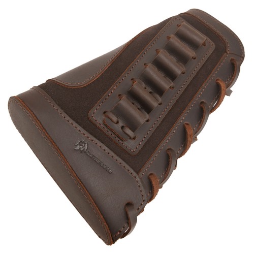 Custodia in pelle per munizioni copri fucile fucile buttstock per .357/.308/.22lr/12GA - Foto 23 di 62