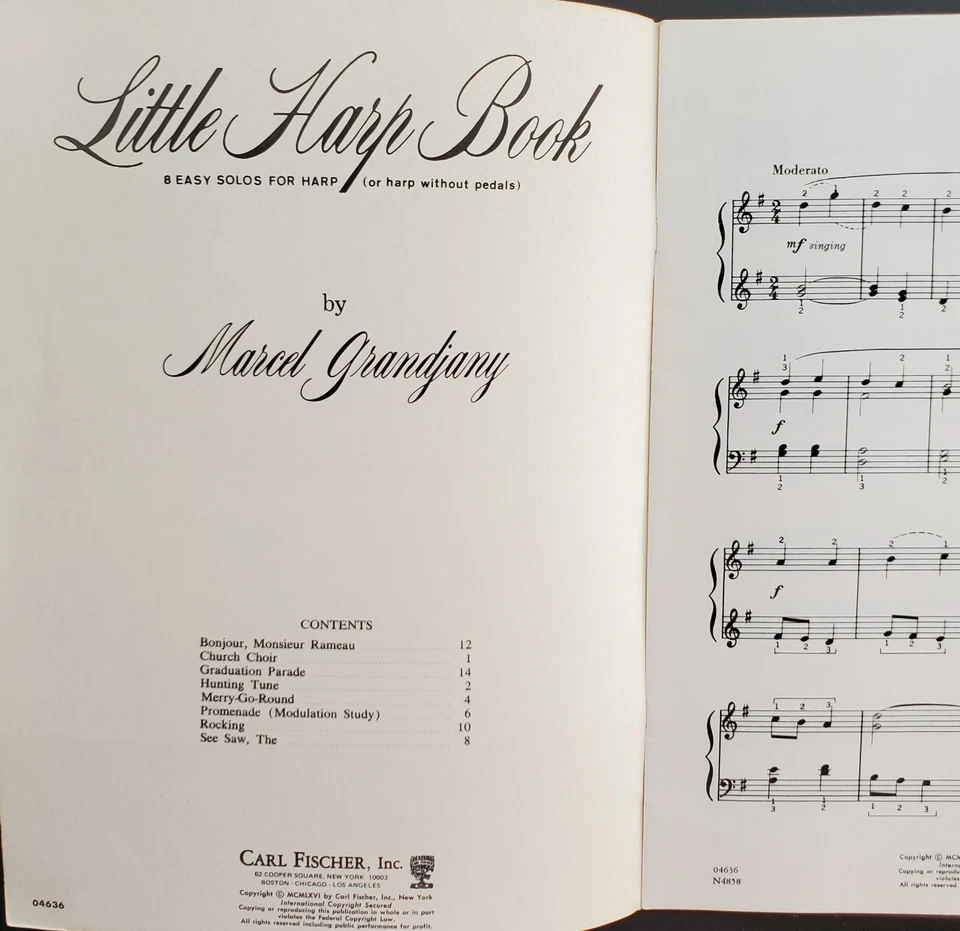 Harp First & Little Lesson Sheet Music Song Book - Image 2 of 4