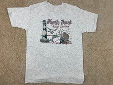 Vintage Fruit of the Loom T-Shirt Men's M Made in USA Single Stitch Myrtle Beach