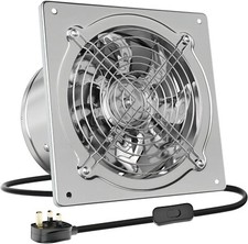 150mm Kitchen Extractor Fan, 525m³/h Stainless Steel Ventilation, Low Noise