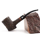 Sandblasted Briar Wooden Tobacco Pipe Handmade Poker Bent Pipe Fit 9mm Filter
