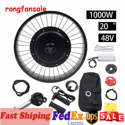 48V 1000W Fat Tire Front Wheel E-Bike Conversion Kit 20 Inch