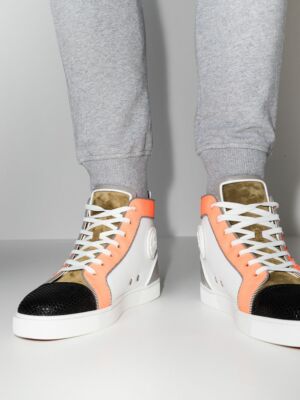 Christian Louboutin Mens Louis Orlato Flat Black White High  display picture 2