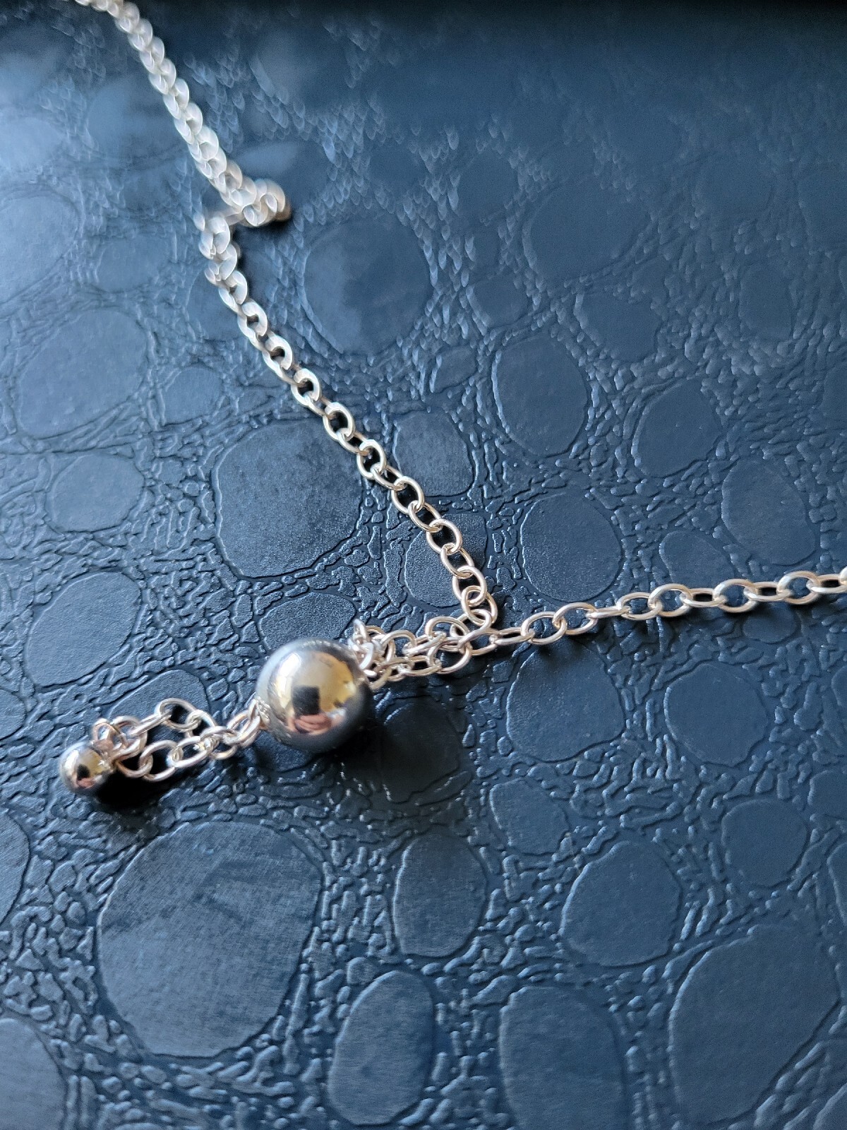 Warren James Ladies Silver Necklace, 925 Silver Italy + box, in good