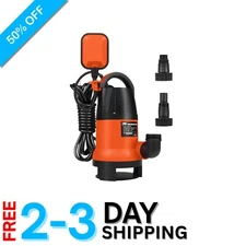 Orange 1HP Submersible Pump 3700GPH - Automatic Float for Easy Water Management