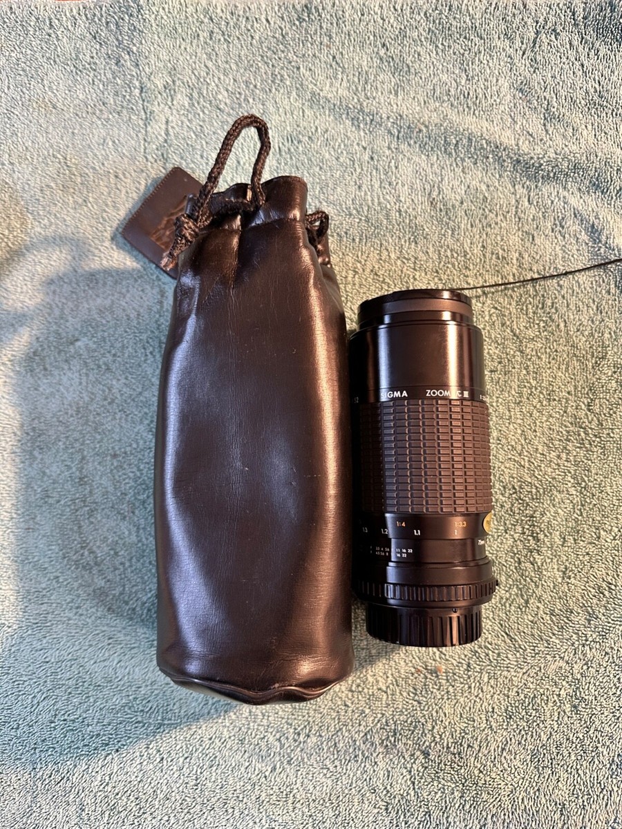 SIGMA Zoom K III 1:3.5-4.5 f = 75~210mm With Case Filter Lens Hood