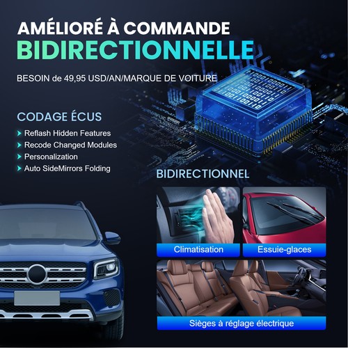 MUCAR VO6 outils de diagnostic voiture système complet OBD2 Scanner EPB BMS SAS - Photo 5/7