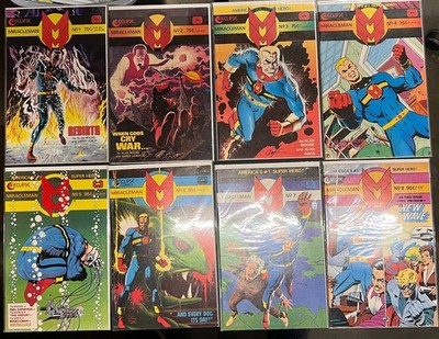 Miracleman Set 1-8 1985 Garry Leach Covers Eclipse Comics BB1