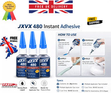 Black Super Glue 480 Fast‑Drying Cyanoacrylate for Rubber Leather Plastic Repair