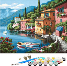 Painting by Number Kits for Adult, DIY Canvas Oil Painting Kit for Kids or Begin