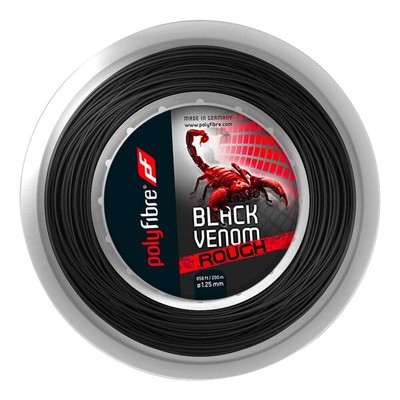 Polyfibre Black Venom Rough 200m  Tennis Saitenrolle Monofil 1,25
