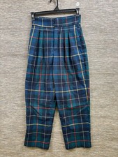 Urban Outfitters Pants Mens Medium Blue Plaid Pleated Cropped Elastic Waist