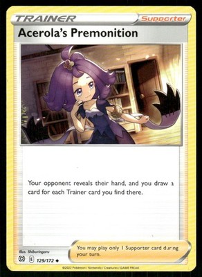 2022 Sword & Shield - Brilliant Stars Acerola s Premonition Uncommon #129