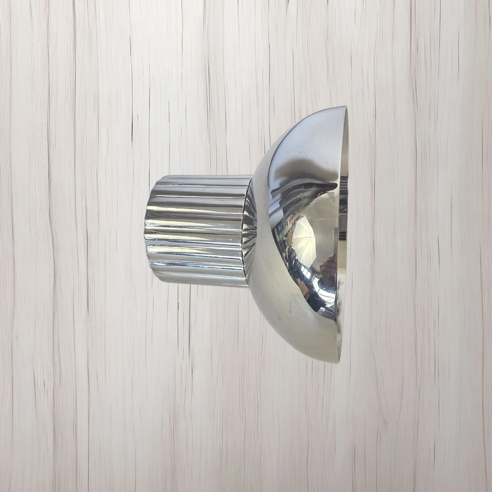 Godinger Polished Stainless Steel Footed Bowl - Small 6" Elegant Serveware - Image 2 of 3