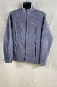 Columbia Women's Blue Benton Springs Full Zip Fleece Jacket Mock Neck Sz S