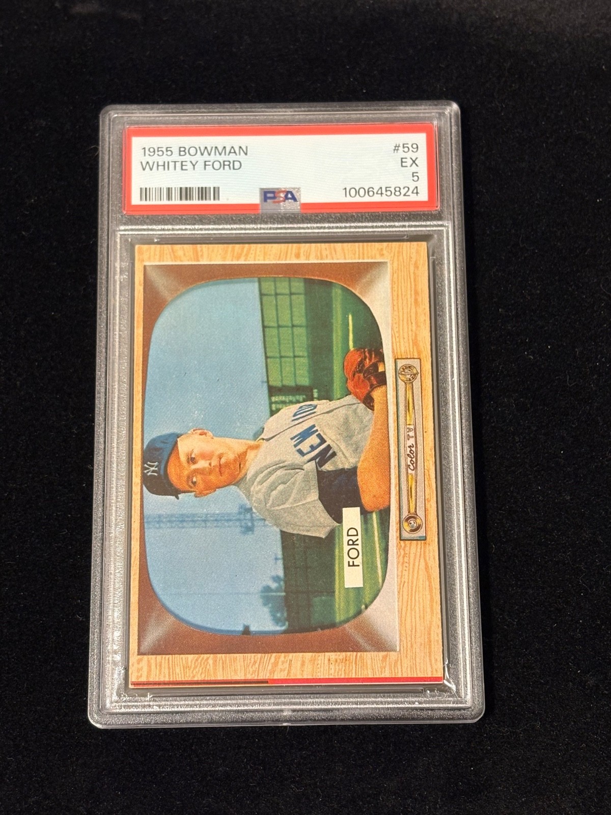 1955 Bowman #59 Whitey Ford  PSA 5 HOF  Yankees