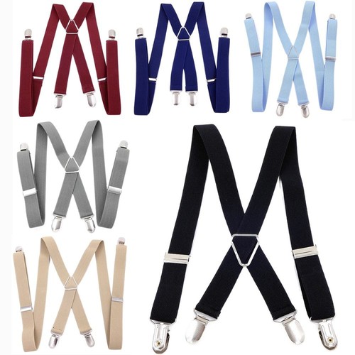 2.5cm Wide Braces Suspenders Adjustable Elastic Braces Adult