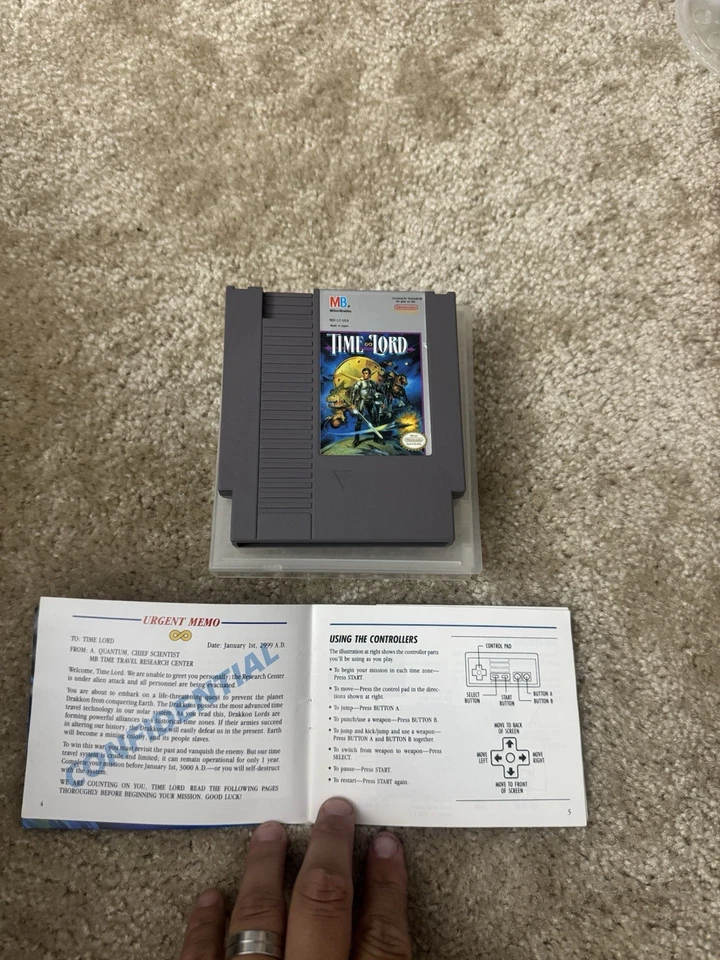 Time Lord (Nintendo NES, 1990) Cartridge & Instruction Manual Tested & Authentic - Image 3 of 4