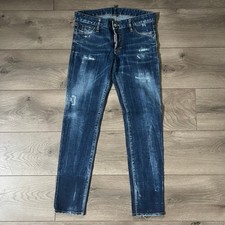 DSQUARED2 Jennifer Distressed Dark Wash Skinn...