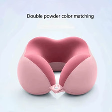 Comfortable U-Shaped Neck Pillow with Storage Bag   Ideal for Travel, Napping, a