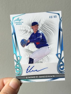 2023 Leaf Trinity Baseball Emmet Sheehan #/49 Rookie RC Auto Los Angeles Dodgers