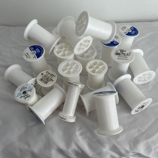 30 Empty Plastic Thread Spools Lot Mixed Sizes Crafting Upcycle DIY