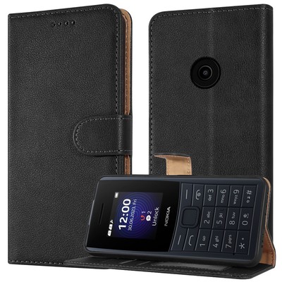 For Nokia 110 4G 2nd Edition (2024) Case, Leather Wallet Flip Stand Phone Cover