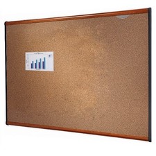Quartet B244LC Colored Cork Bulletin Board 36x48 in Brown