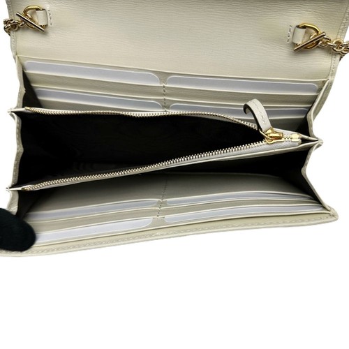 Gucci Chain Shoulder Bag GG Pattern Horsebit 1955 Leather Beige Off-White - Picture 2 of 9