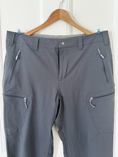 Rab Men’s Sawtooth Climbing Trousers 36” Waist Grey Stretchy