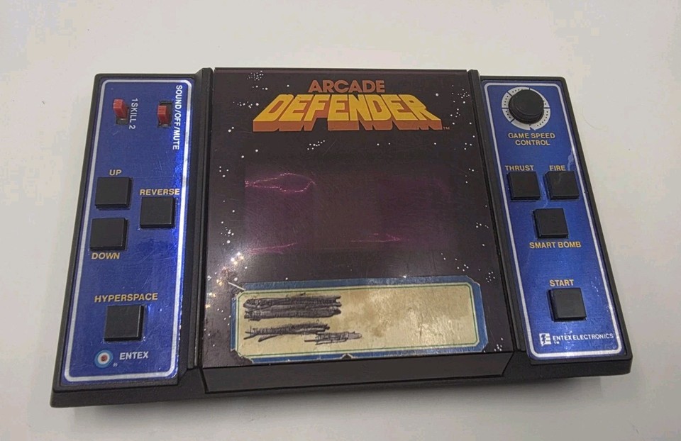 Vintage 1982 Entex Arcade Defender Handheld Game Works Tested