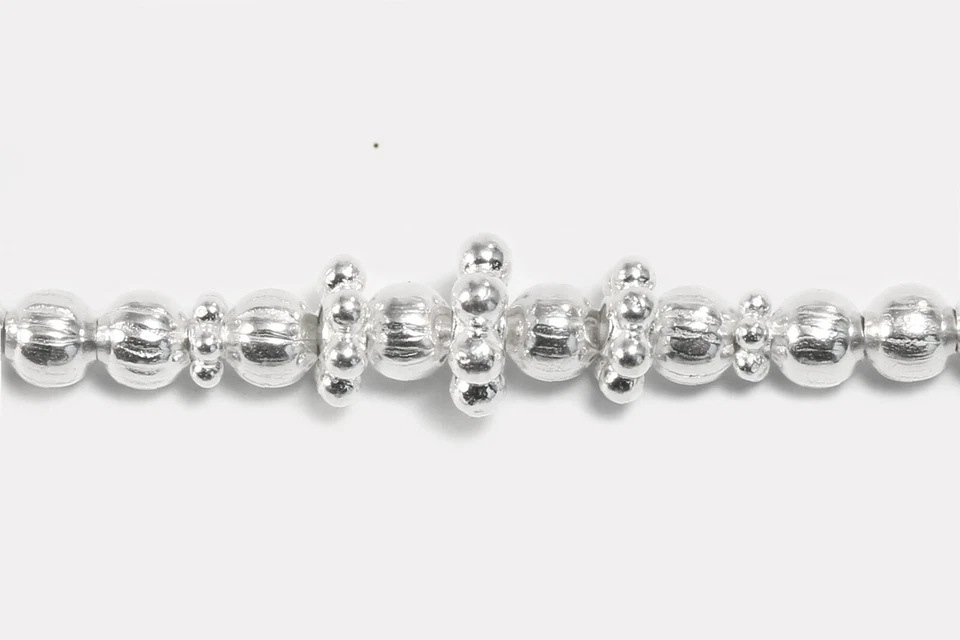 Inwaria Perline 925 Argento Fiori Ø 3/5/6 Mm Perline Spacer Perla, SS170 - Immagine 3 di 3