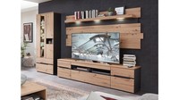Wohnwand Anbauwand Schrankwand Memphis Mdf Artisan Eiche Und Graphit Inkl. Led