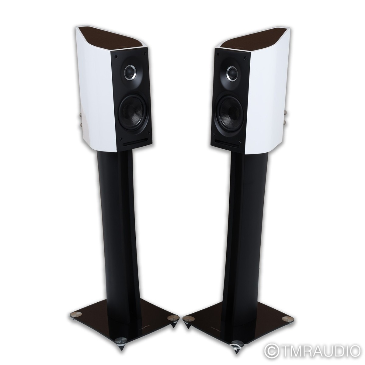 Sonus Faber Venere Bookshelf Speakers; White Pair w/ Stands