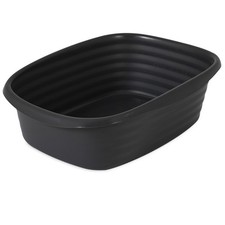 Simply Recycled Open Top Cat Litter Pan Multi-Cat Rimmed Plastic Box Jumbo Black